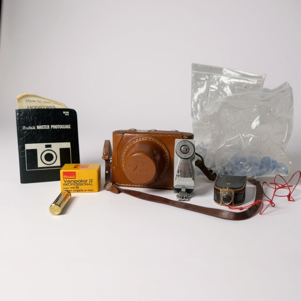 Vintage Argus C4 Camera Bundle + Flash, Light Meter, Film & Accessories