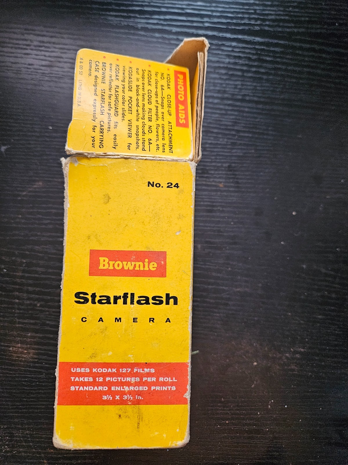 Kodak Brownie StarFlash Camera W/ Strap & Box. Shutter Works. Flash Untested.
