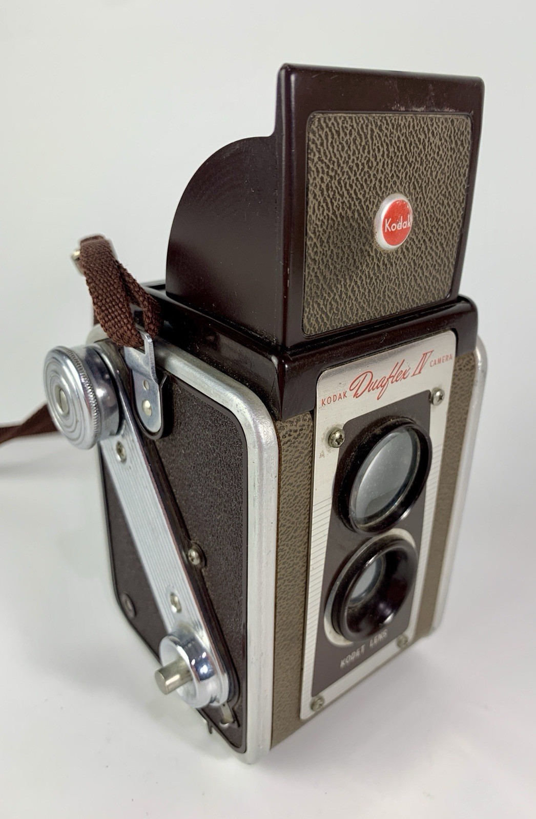 Vintage Kodak Duaflex IV Camera w/Kodet Lens & Strap – Untested, Working Shutter