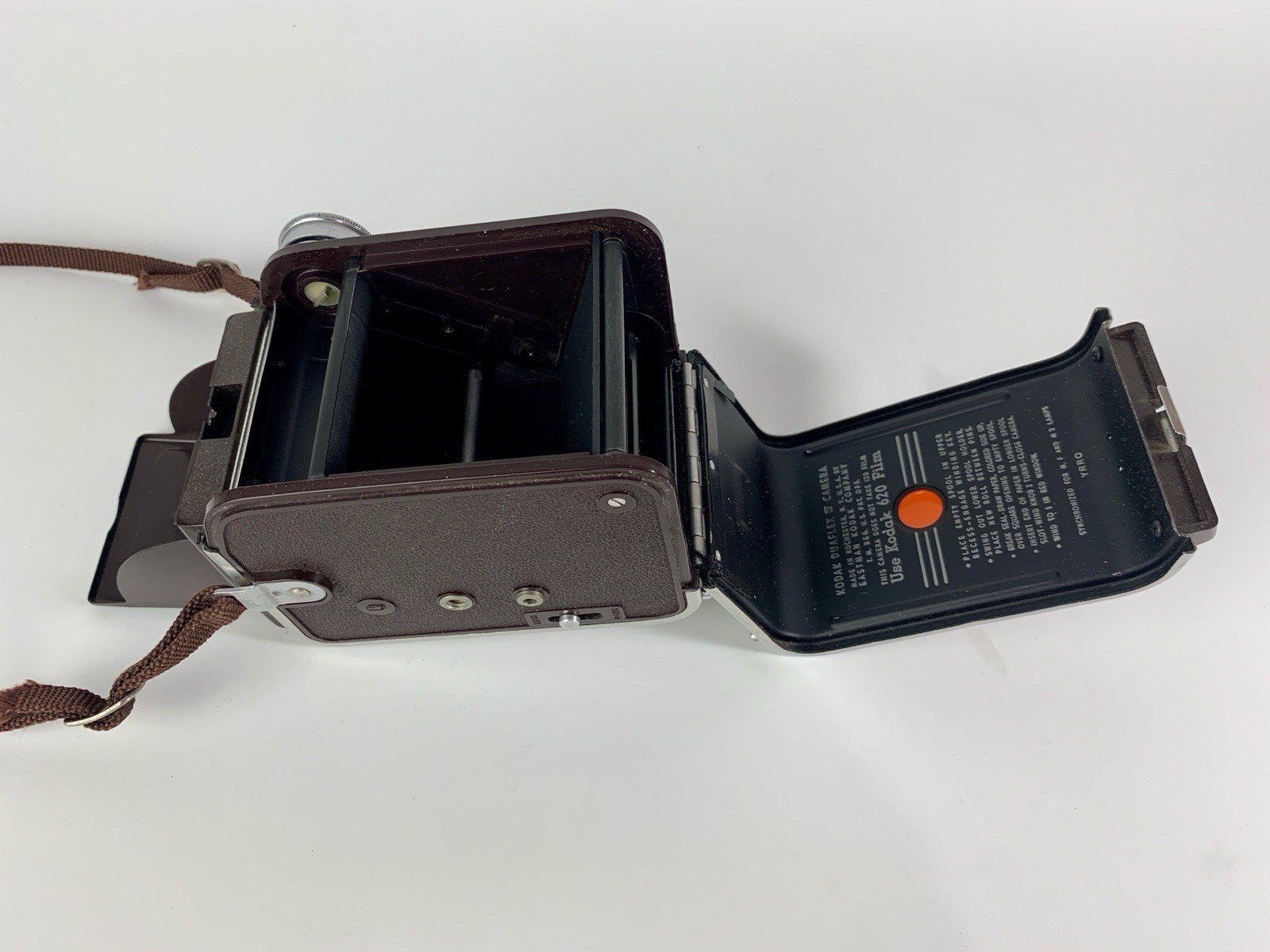 Vintage Kodak Duaflex IV Camera w/Kodet Lens & Strap – Untested, Working Shutter