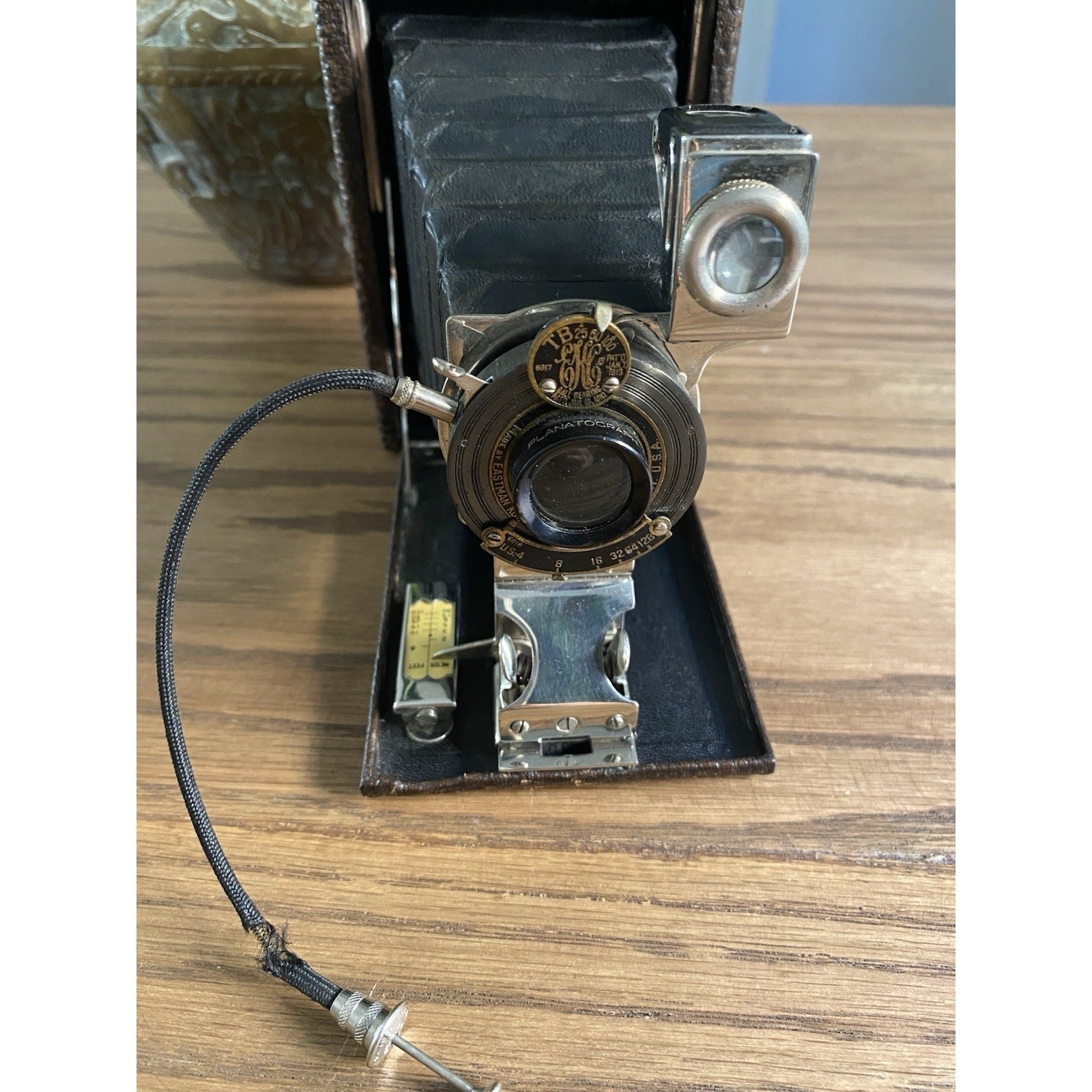 Antique Kodak Eastman Premo No.1 Folding Camera Leather Bellows Patented 1913