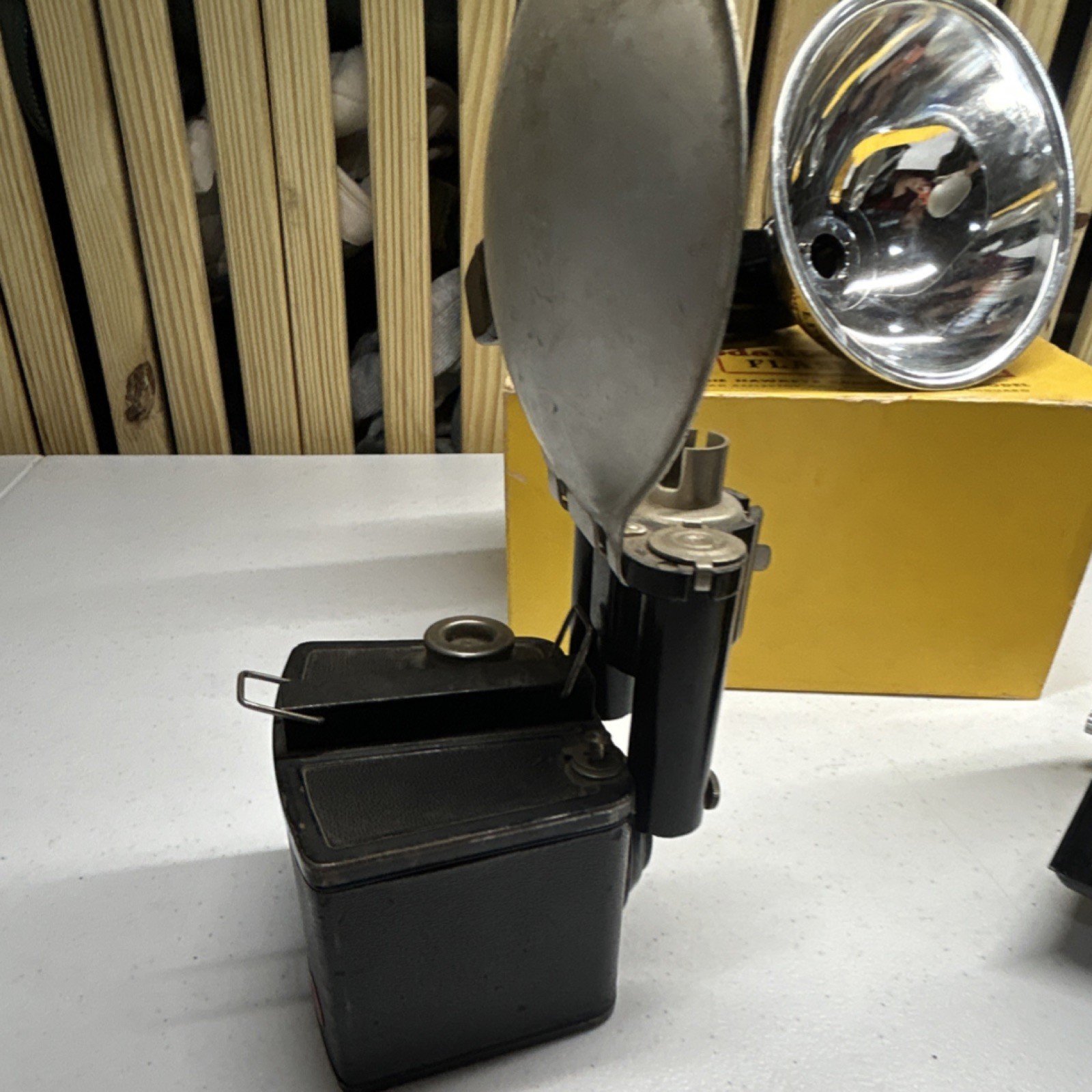 Kodak Tourist II Folding Camera & Brownie Hawkeye w/ Flashholder & Box