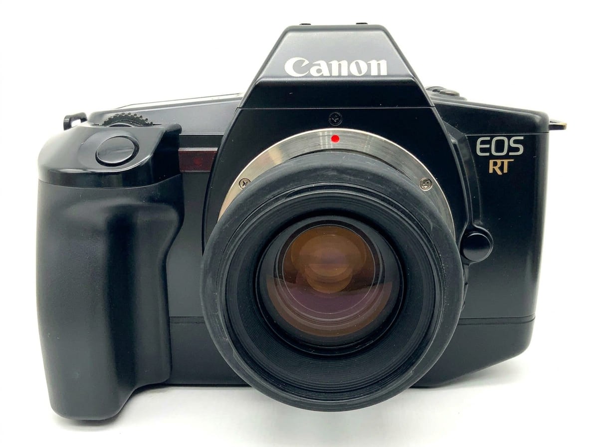 Canon EOS RT Analog SLR 35mm Kit With Tamron 80-210mm f/4.5-5.6 Lens Black Good