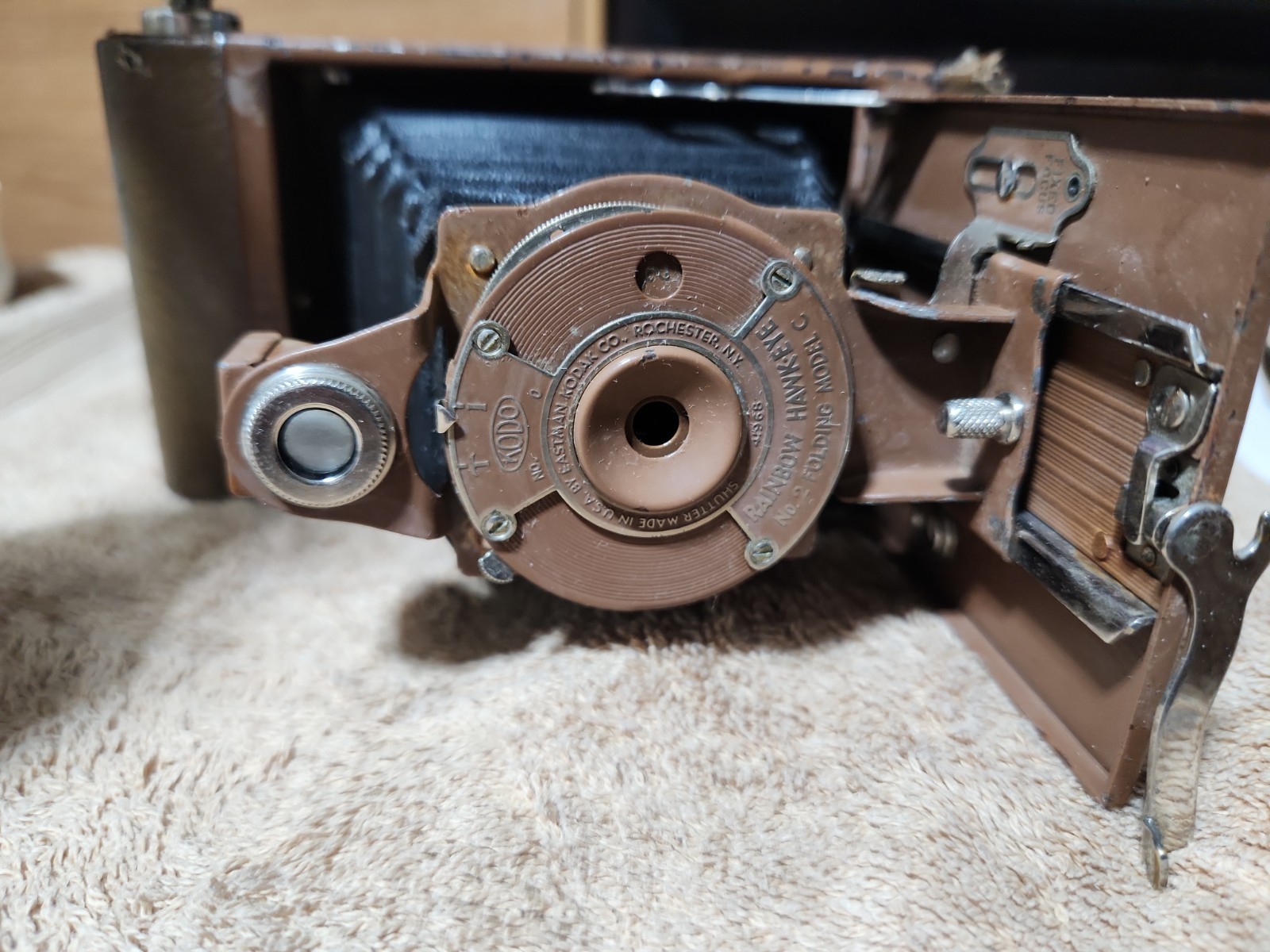 Vintage Kodak Rainbow Hawk-Eye No. 2 Folding Model C – Tested Shutter Mechanism