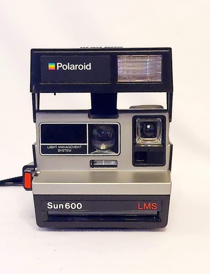 Vintage Polaroid Sun 600 LMS Instant Film Camera With Strap Untested
