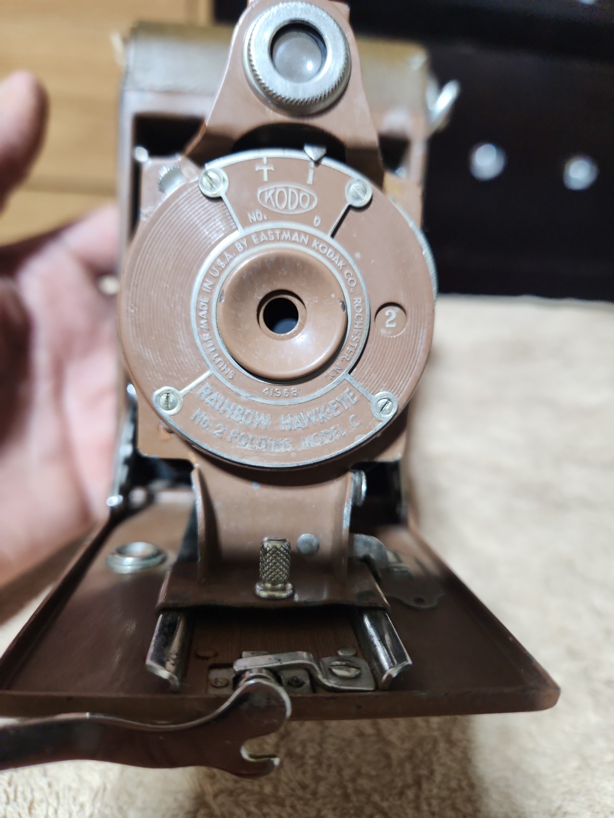 Vintage Kodak Rainbow Hawk-Eye No. 2 Folding Model C – Tested Shutter Mechanism