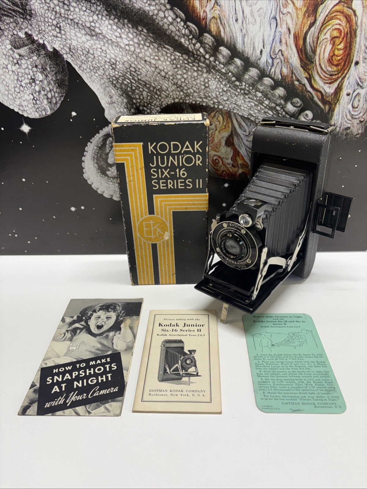 VTG KODAK JUNIOR SIX-16 Series II Circa 1935 SERIES II Complete w/Box & Manuals