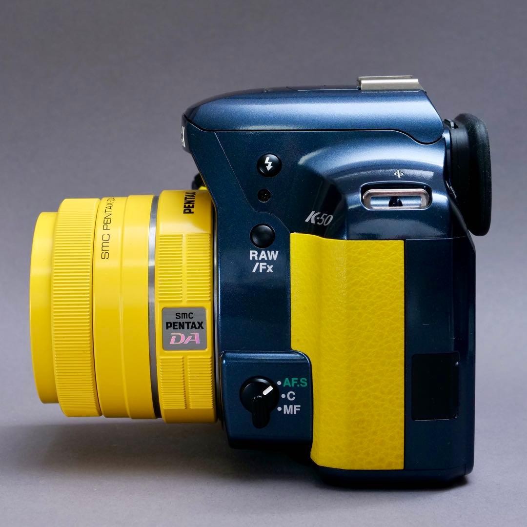 Pentax K-50 DSLR Camera Blue Yellow Special Edition Film Camera Navy/Yellow JP