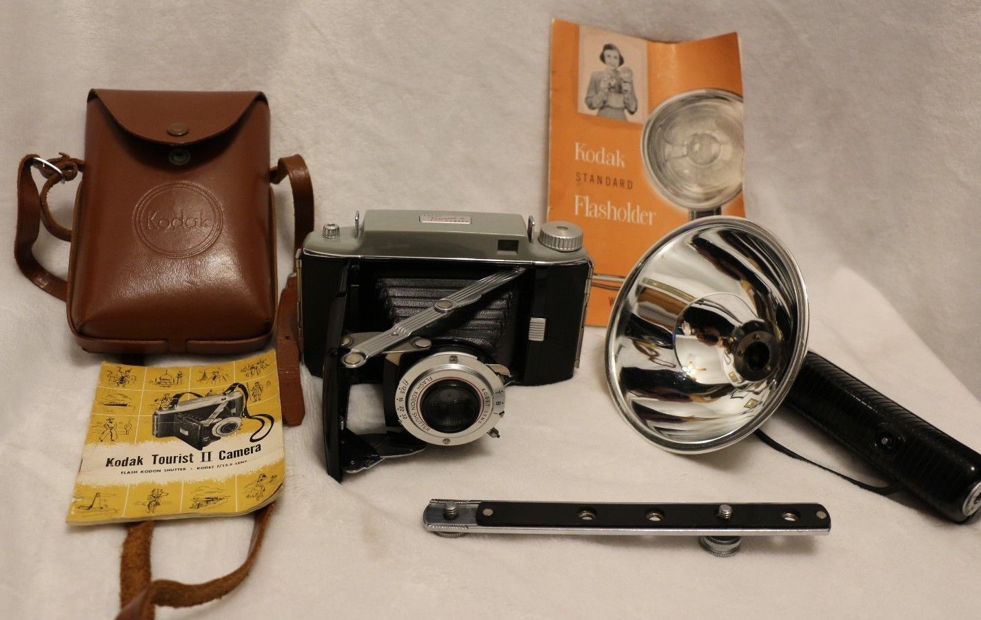 Vintage Kodak Tourist II Camera With Flash Kodak Snapsack Camera Bag Manuals