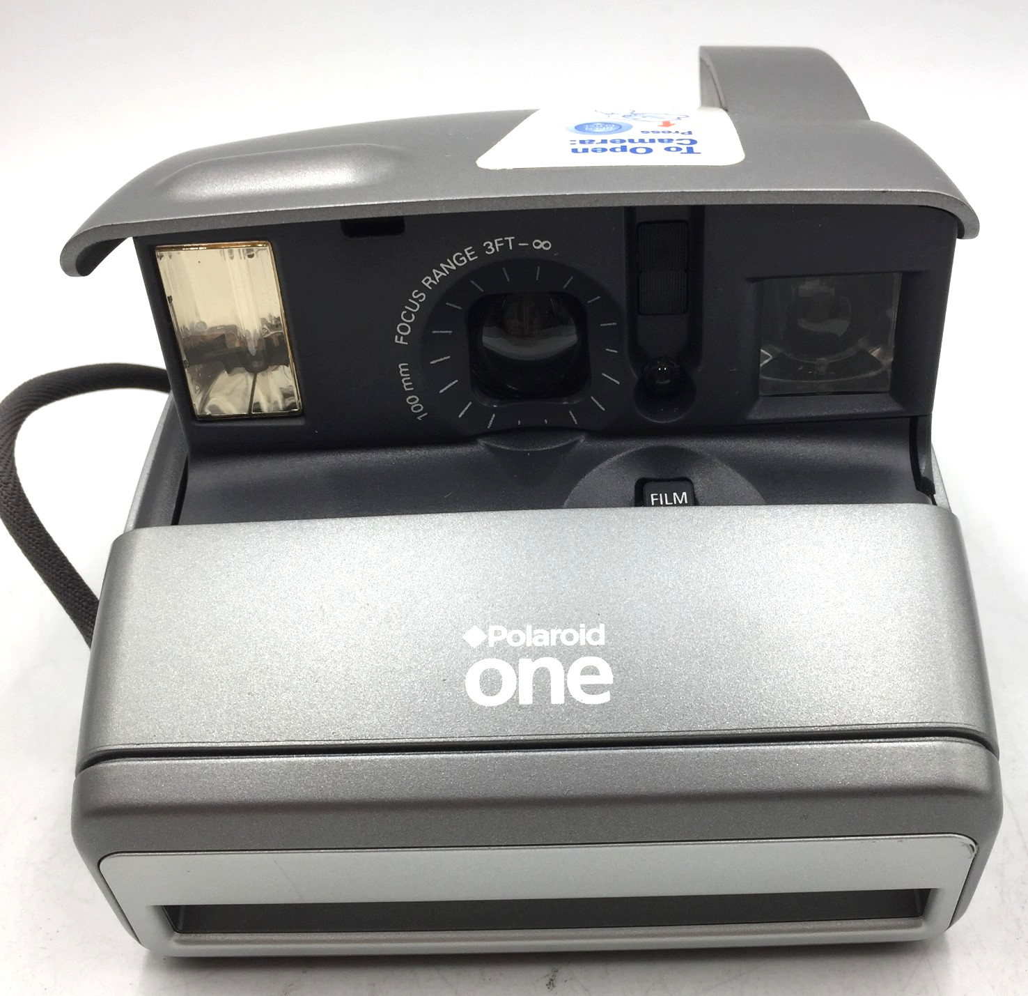 Vintage Polaroid One 600 Film 100mm Focus Range Grey Camera with Strap