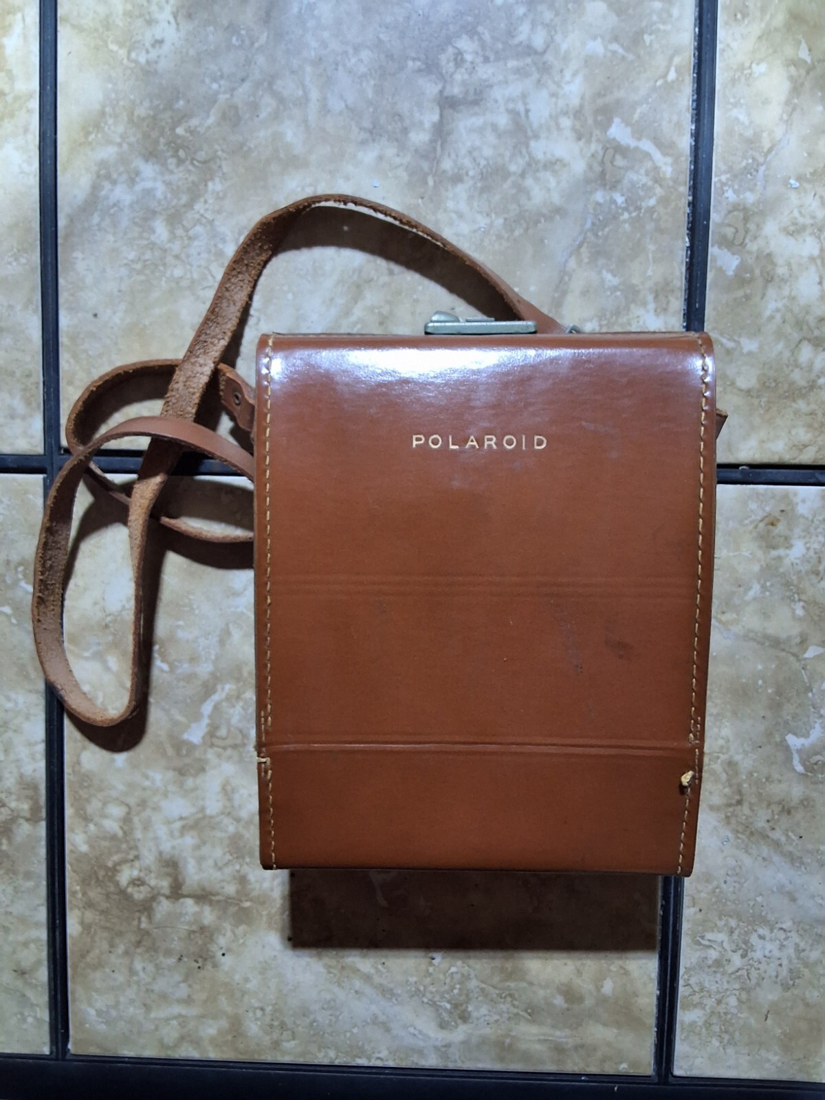 Vintage Leather Polaroid Case For J33 Land Camera and Polaroid Print Coater
