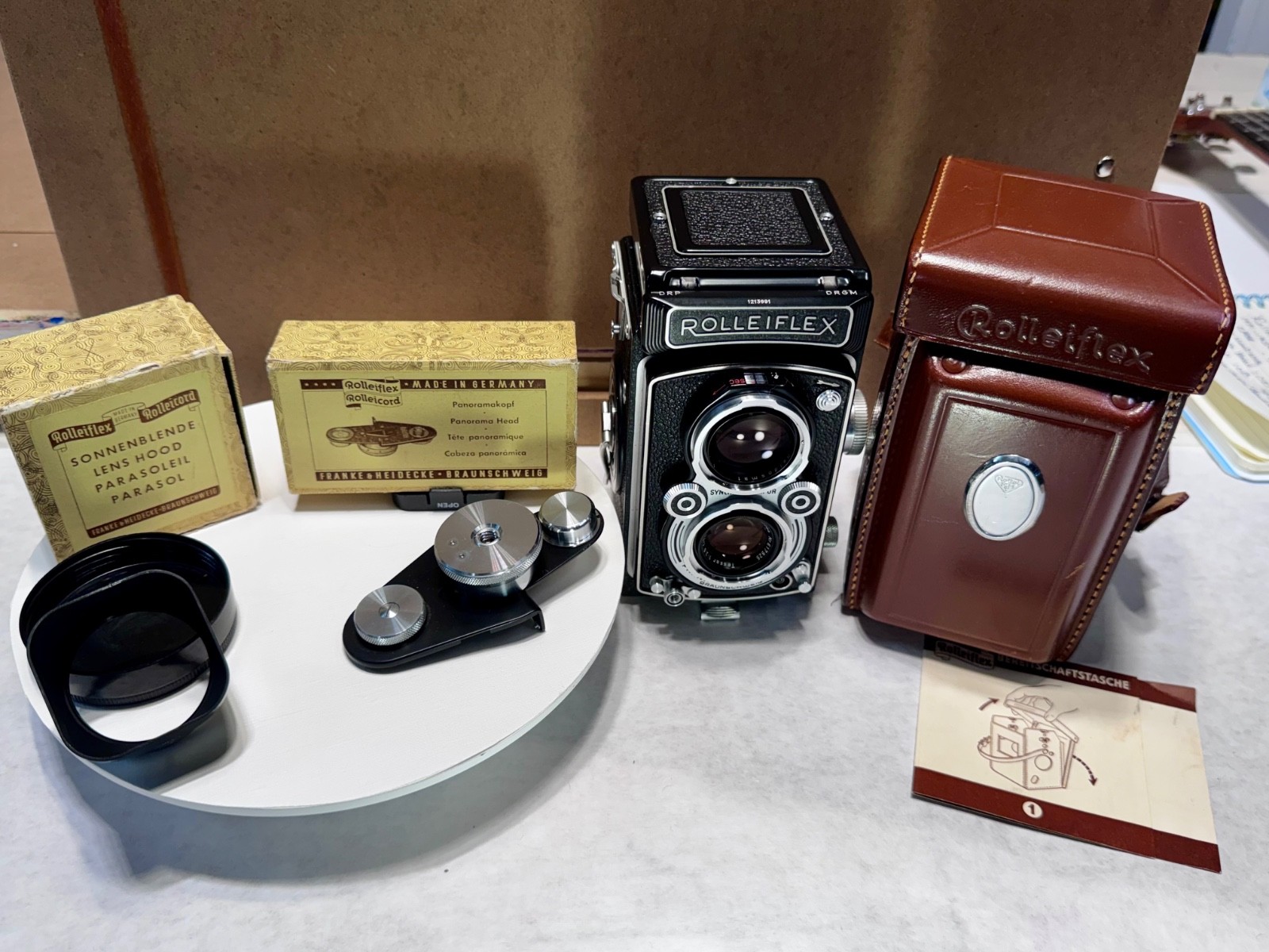 1951-1954 Original Rolleiflex 3.5A M-X Sync K4A 1:3.5/75mm w/Case & attachments