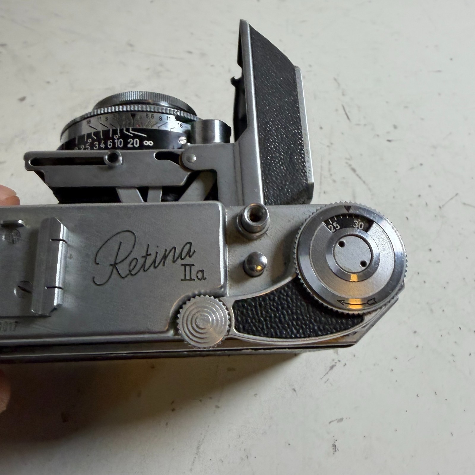 Vintage Kodak Retina IIa Black Compact 35mm Folding Rangefinder Camera