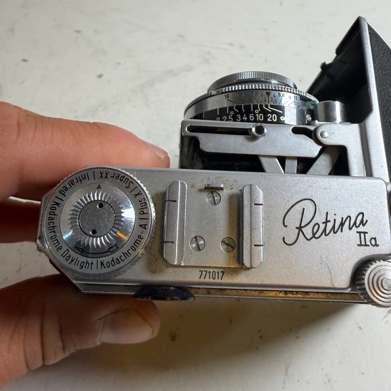 Vintage Kodak Retina IIa Black Compact 35mm Folding Rangefinder Camera