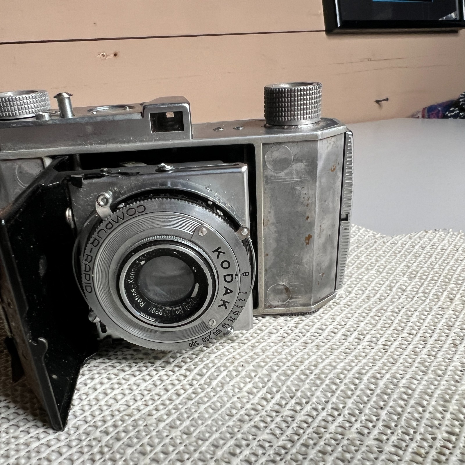 Vintage Kodak Retina Folding Camera Compur Rapid Lens Made in Germany AS-IS