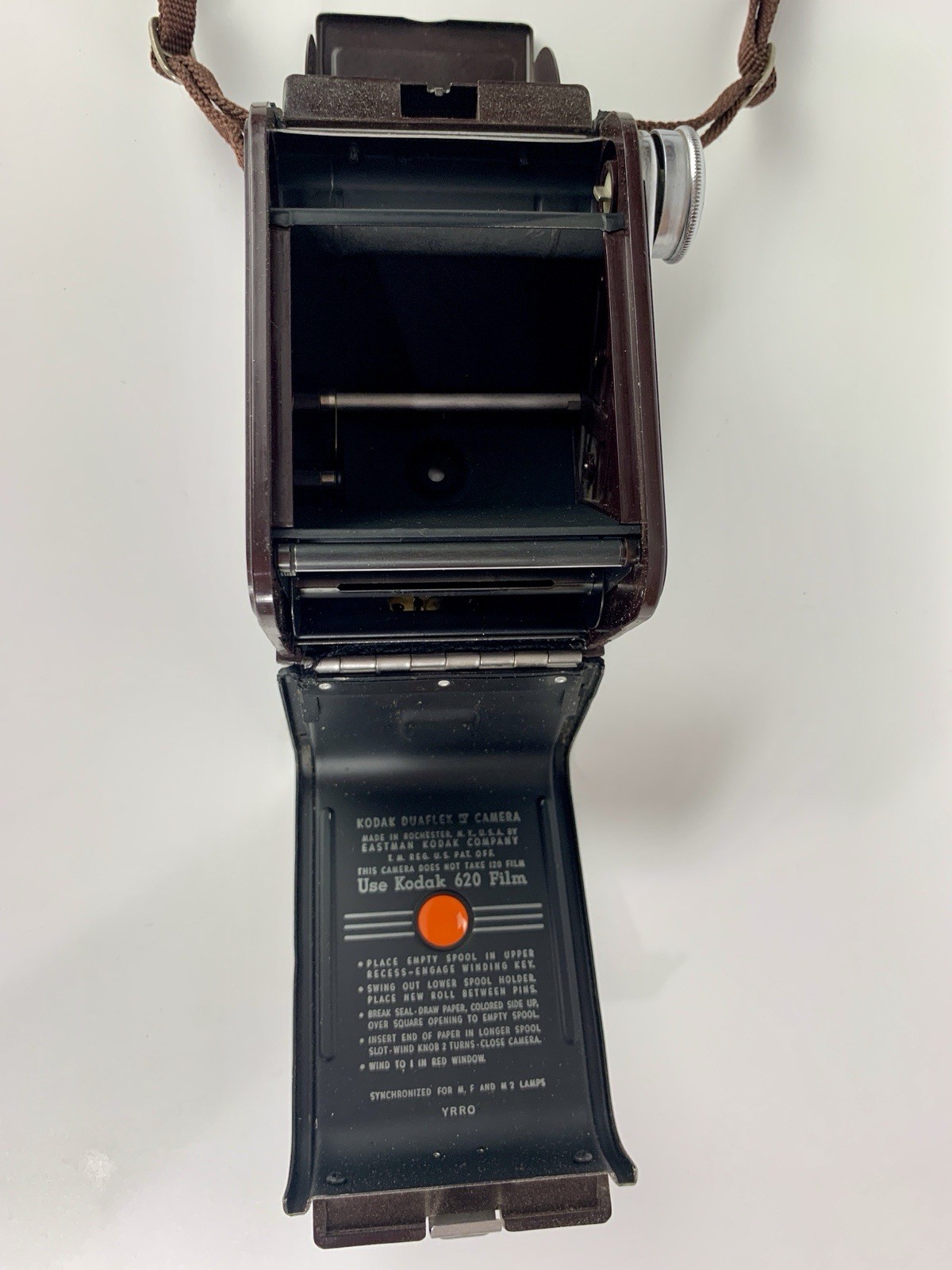 Vintage Kodak Duaflex IV Camera w/Kodet Lens & Strap – Untested, Working Shutter