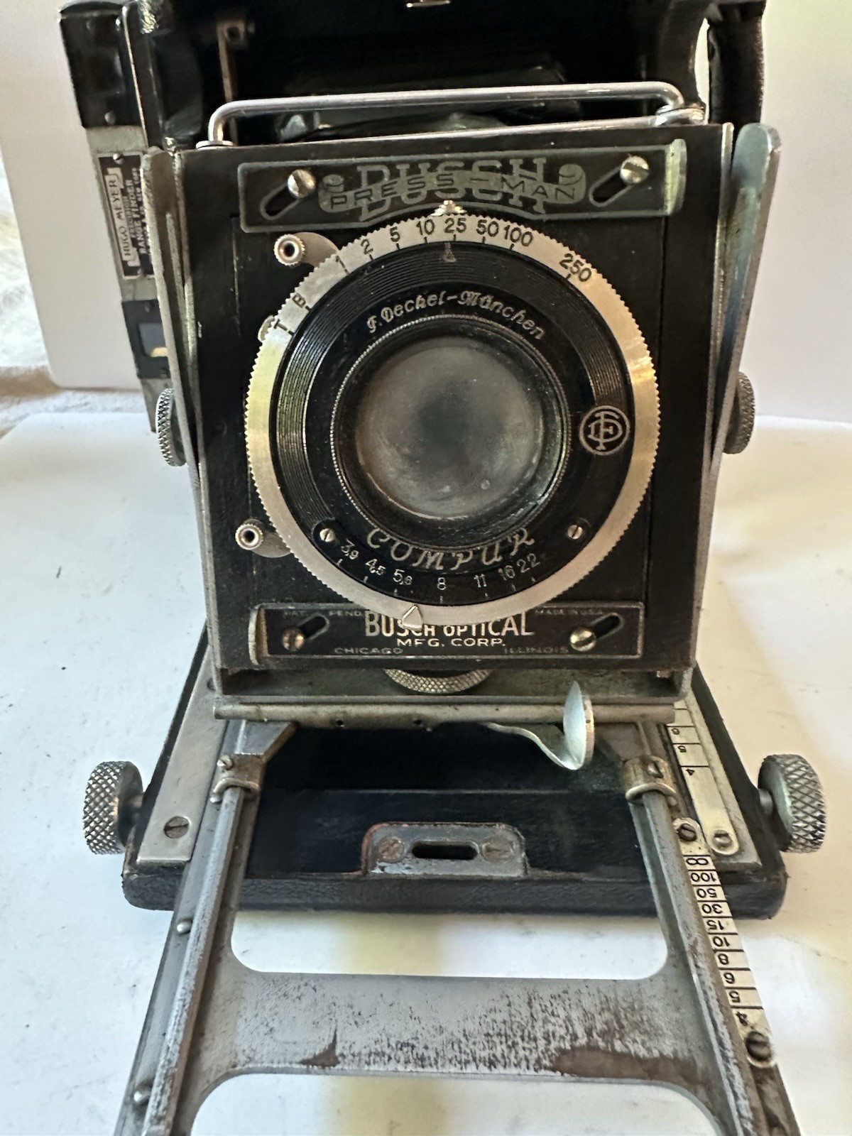 Vintage Busch Pressman Camera – Deckel Munchen Lens hugo meyer range finder (8)