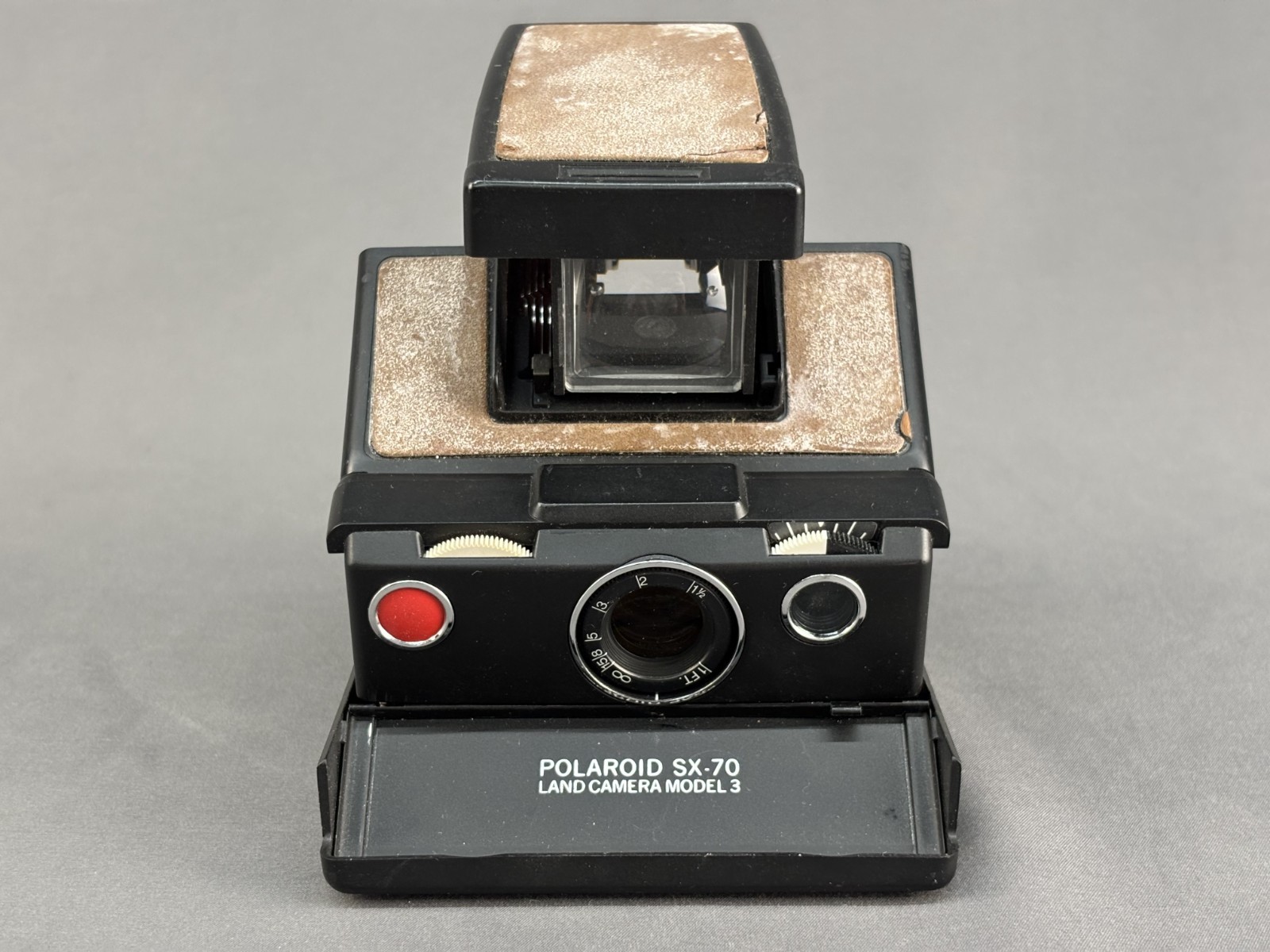 Vintage Polaroid SX-70 Model 3 Land Camera, Black As-Is For Parts/Repair (5C)