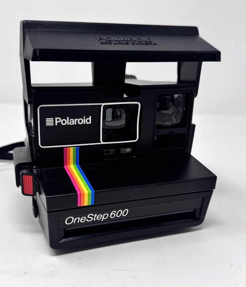 Vtg Polaroid Camera Spirit One Step 600 Land Instant Rainbow Stripe READ FPOR