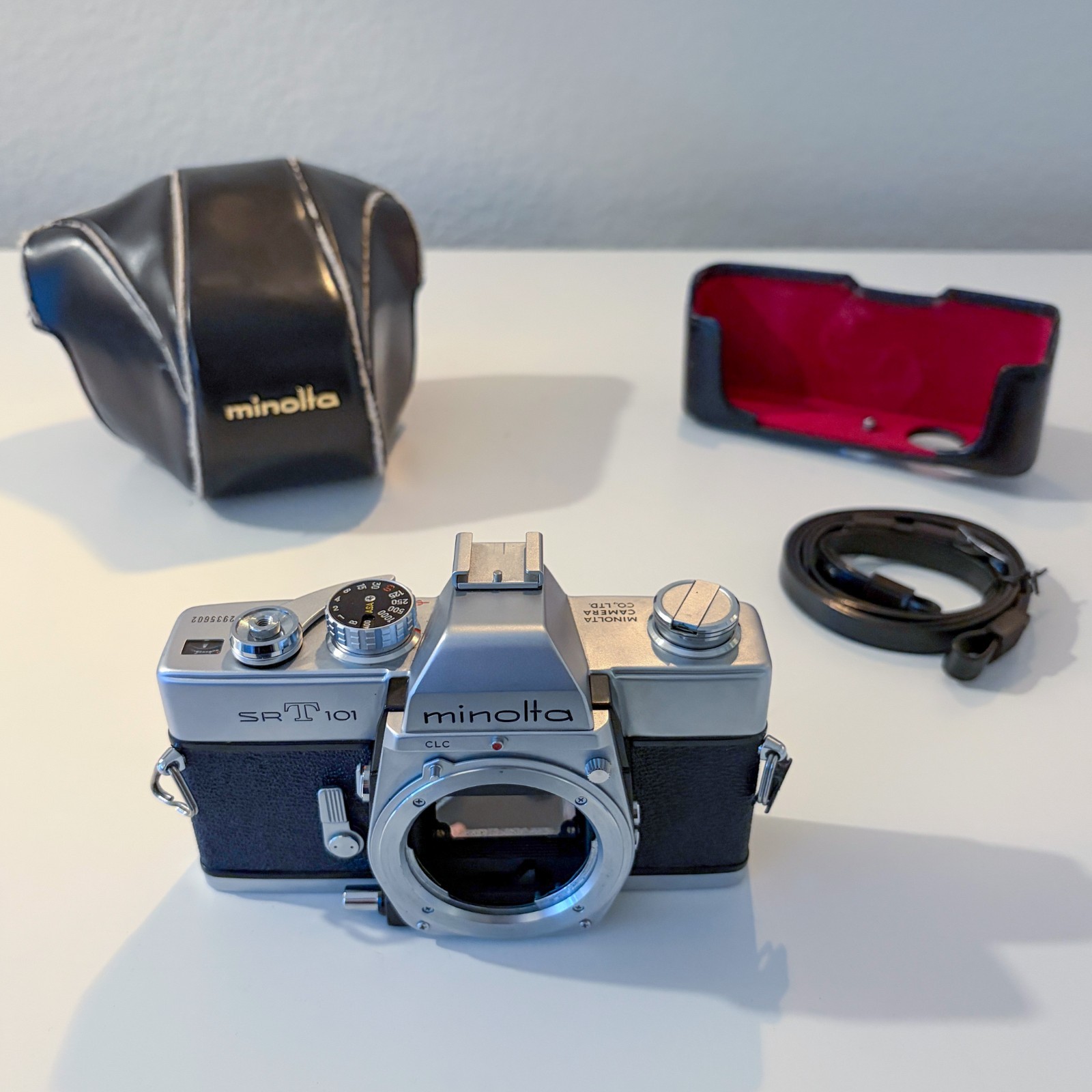 Minolta SR-T 101 CLC 35mm Film Camera Kit | Rokkor 50mm f/1.4 + 200mm Lens