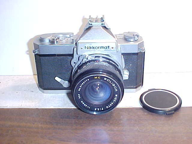 Vintage Nikon Nikkormat Camera With Soligor Wide-Auto Lens