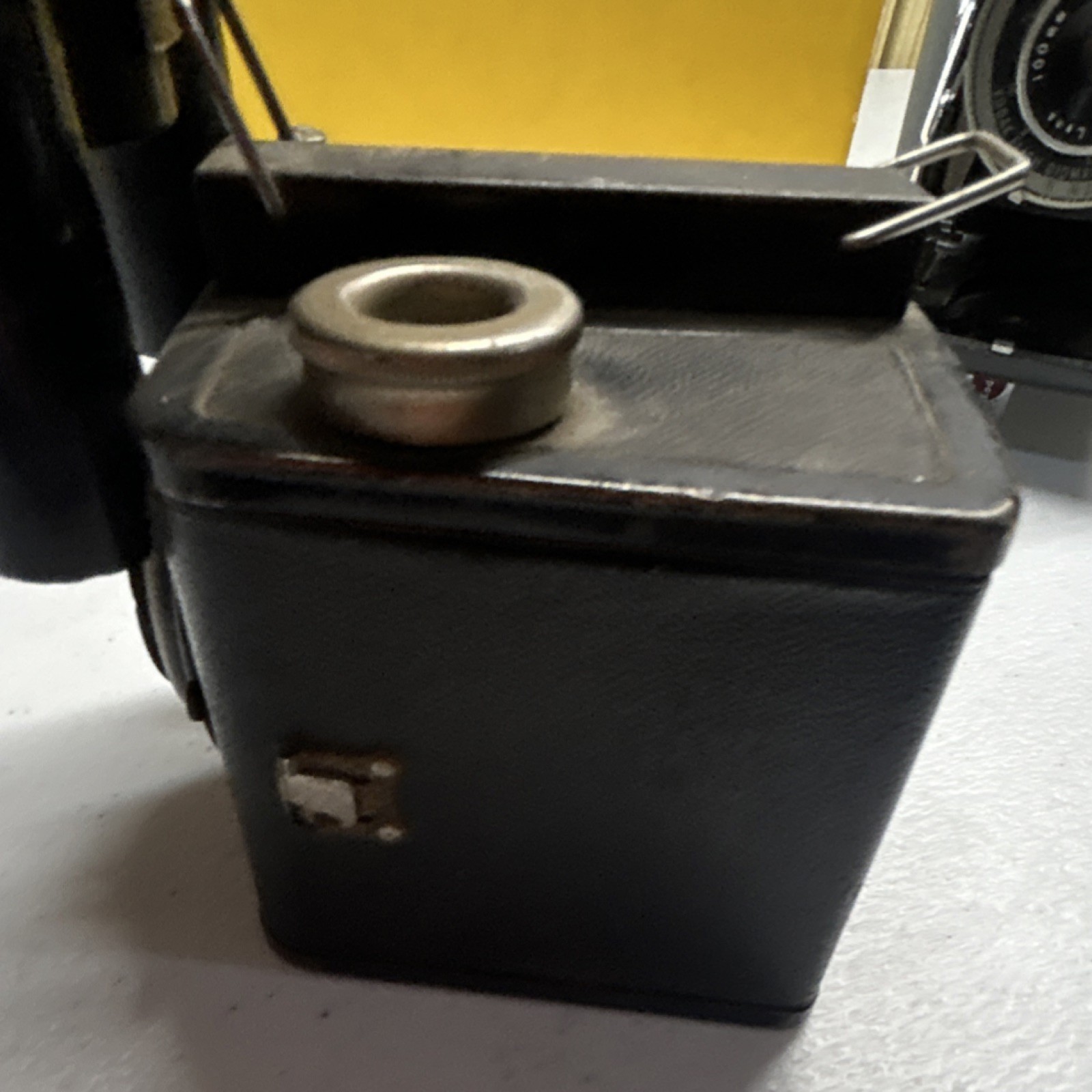 Kodak Tourist II Folding Camera & Brownie Hawkeye w/ Flashholder & Box