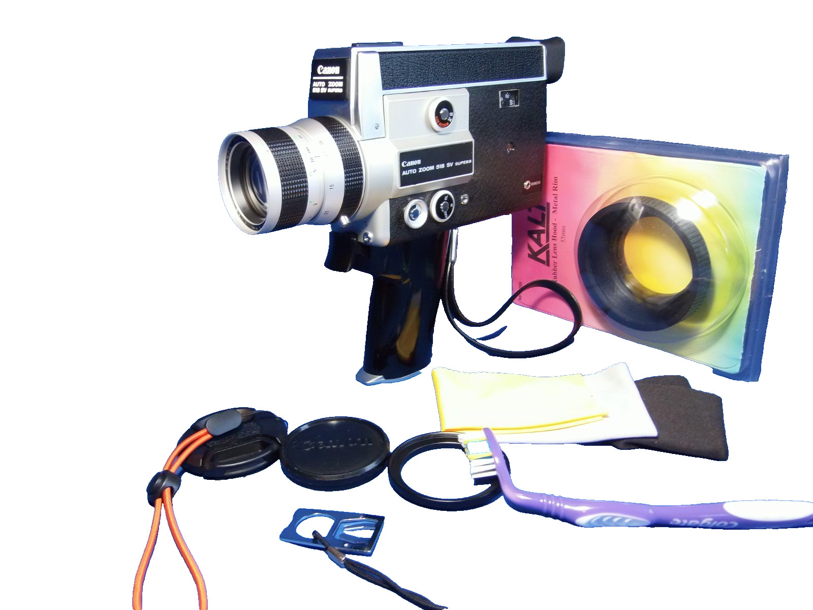 Canon 518 SV Auto Zoom Super 8 Movie Camera CLA’D Perfect Condition Film Tested