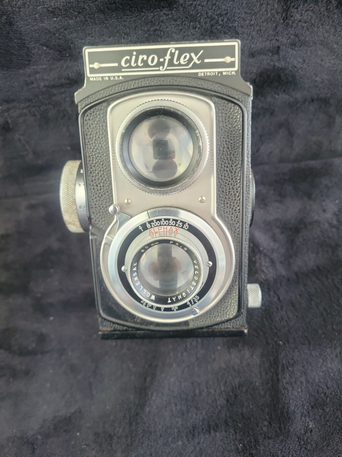 AS IS And UNTESTED: Ciro-flex TLR Camera – AlphaX shutter – Wollensak 85mm f/3.5