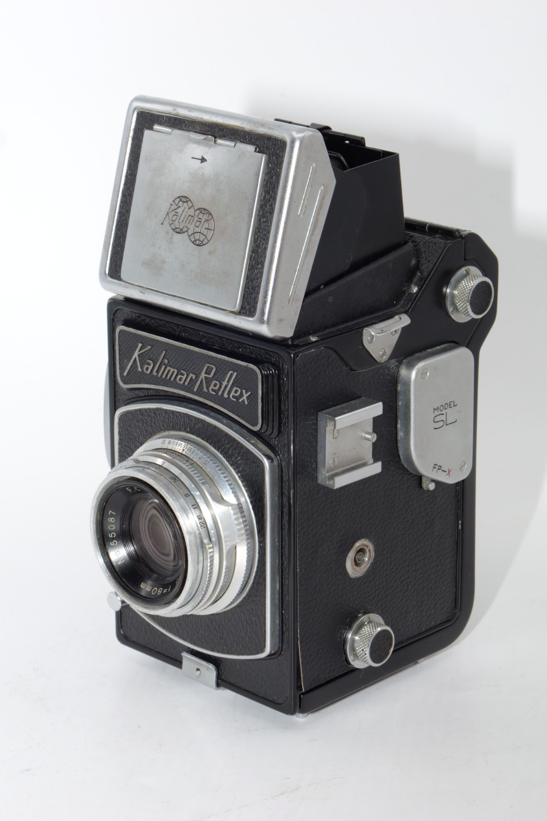 Kalimar Reflex SL 6x6cm SLR camera with Kaligar 80mm f3.5 lens. PARTS! AS-IS!