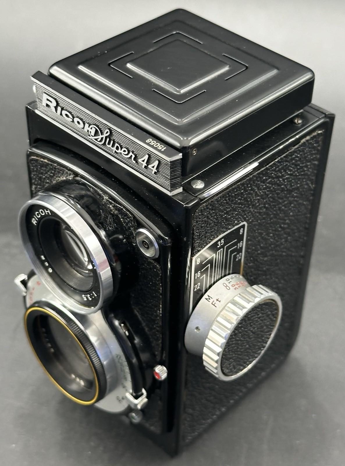 Vintage Ricoh Super 44 TLR Film Camera 4×4 Japan Riken