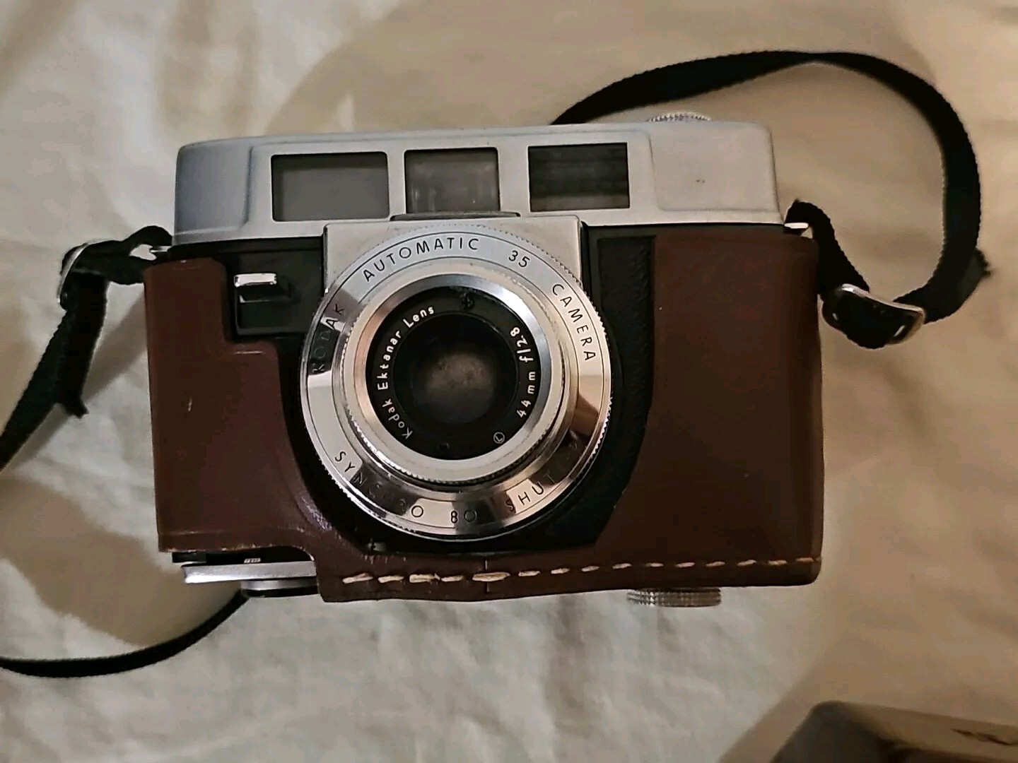 Vintage Kodak Automatic 35F Camera Ektanar 44mm f/2.8 Lens – Untested w/case