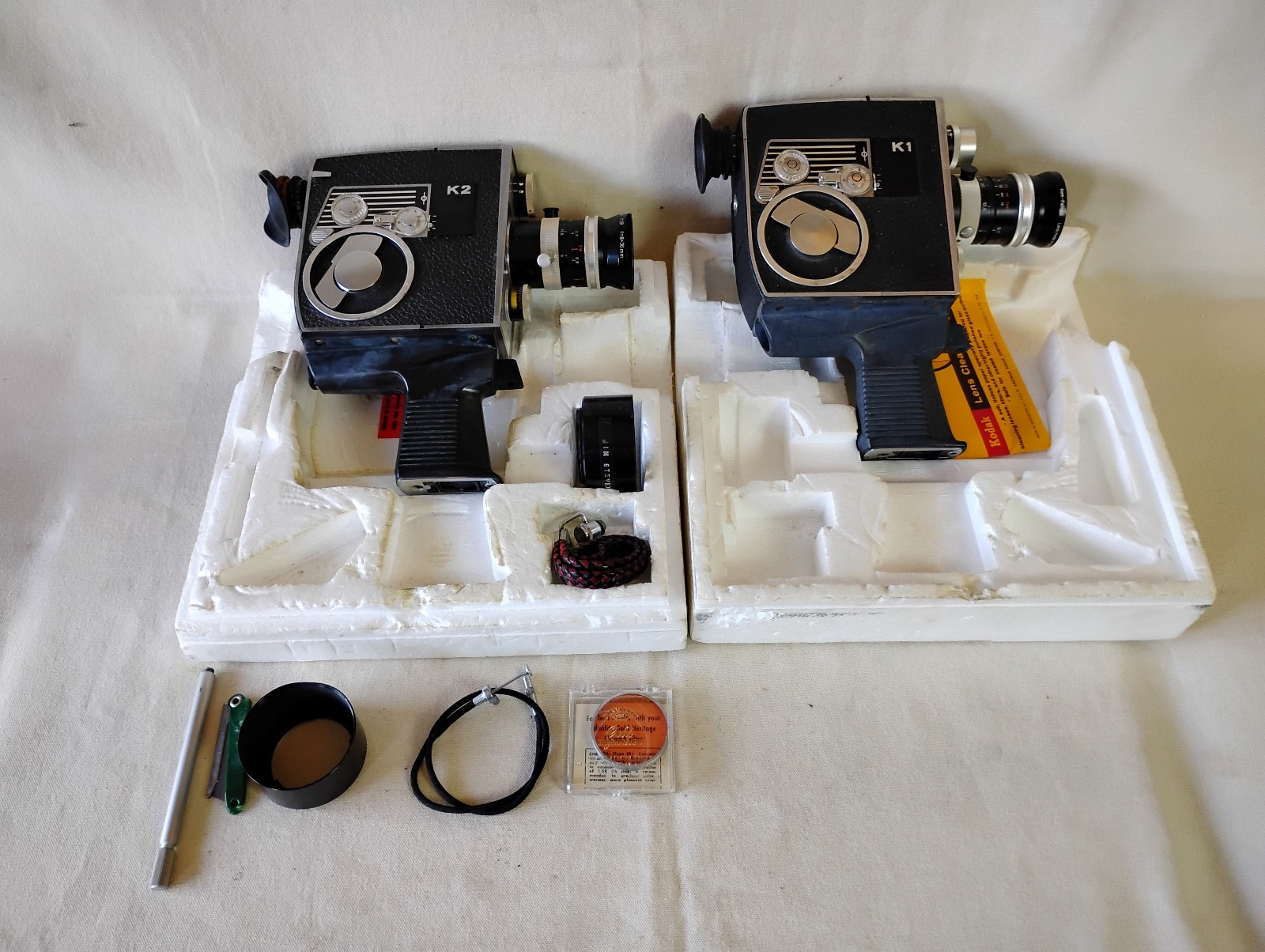 Paillard Bolex K1 & K2 8mm Movie Camera Lot