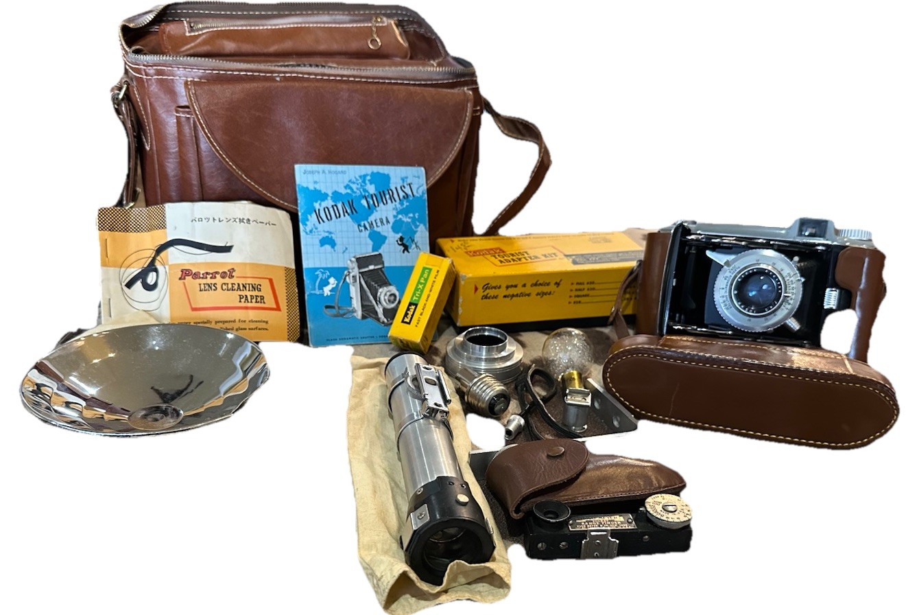 VTG Camera Kodak Tourist Complete Kit With Anaston F:4.5 105mm Lense