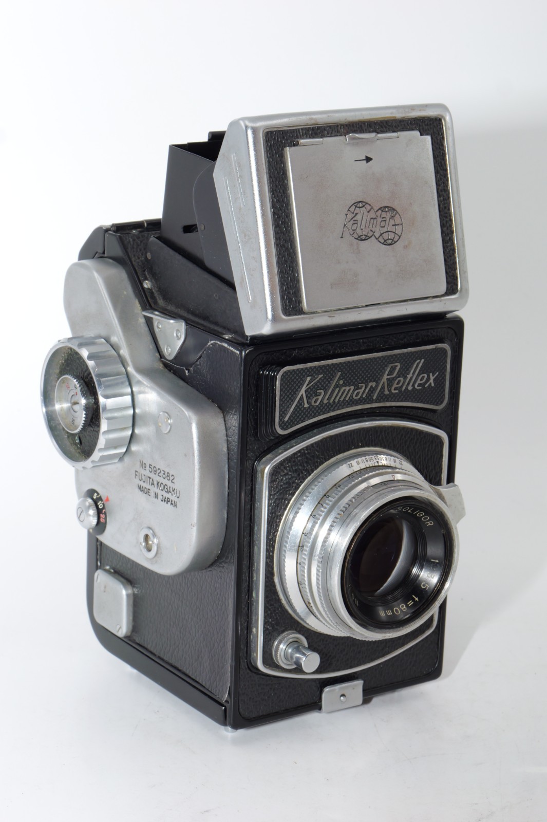 Kalimar Reflex SL 6x6cm SLR camera with Kaligar 80mm f3.5 lens. PARTS! AS-IS!