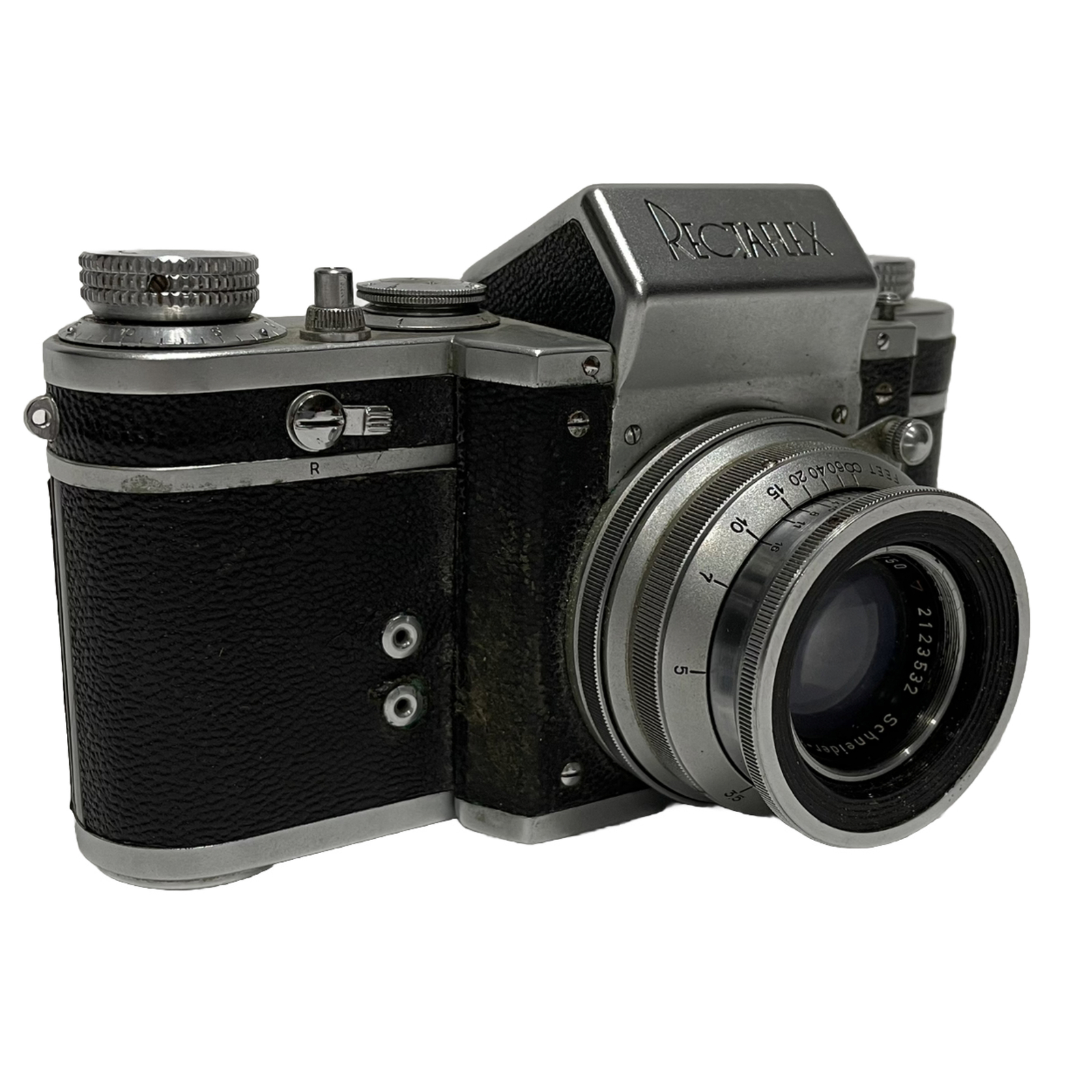 Rectaflex Series B.4000 Duo Focus, Vintage 35mm Italian SLR Shinier 1:2/50 Lens