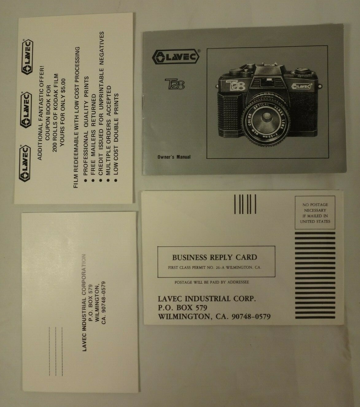 Lavec T28 35mm Camera Yashica Pro-50 DX Flash 8 Rolls Film Box Manual Strap GUC