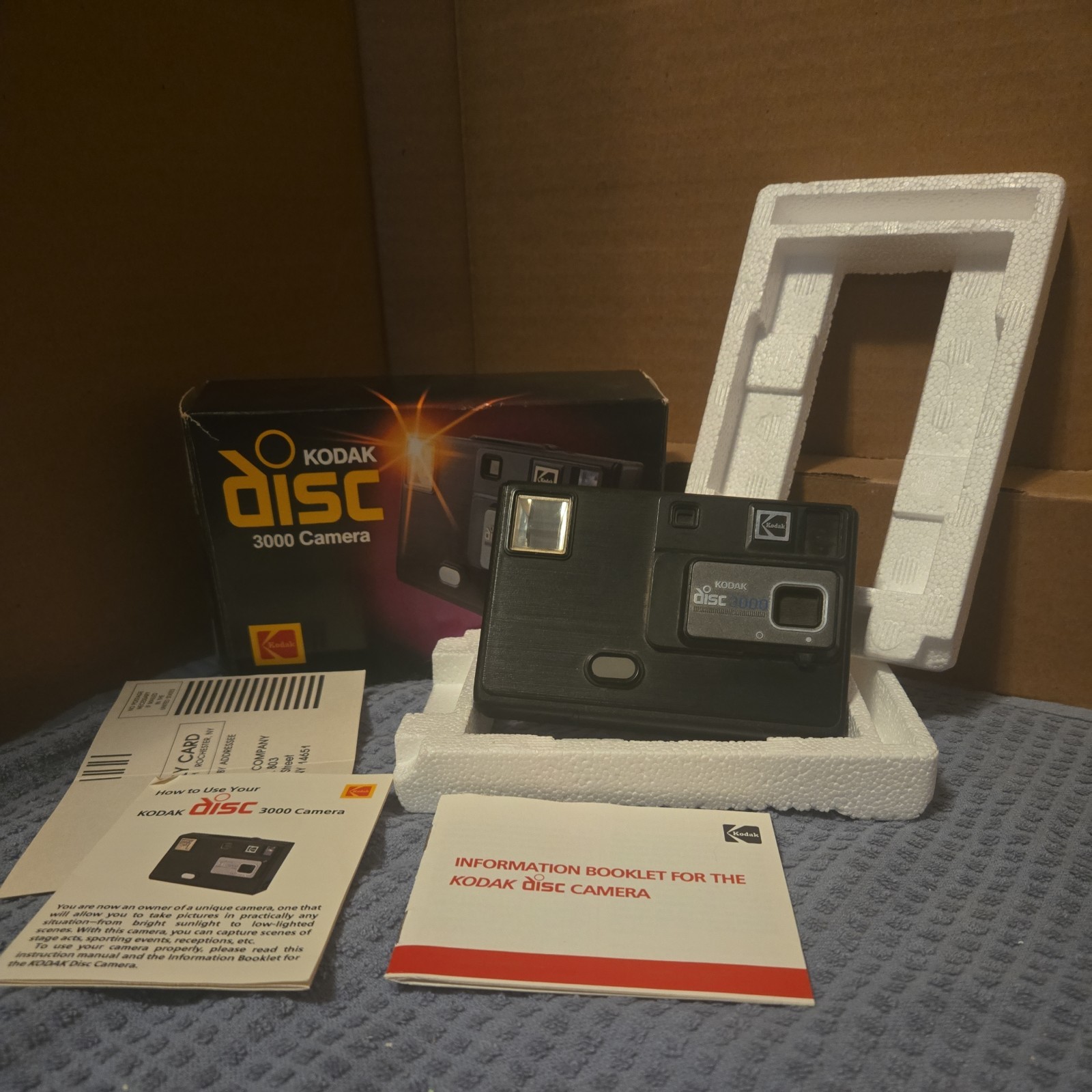 Vintage 1980s Kodak Disc 3000 Camera With Box And Paperwork