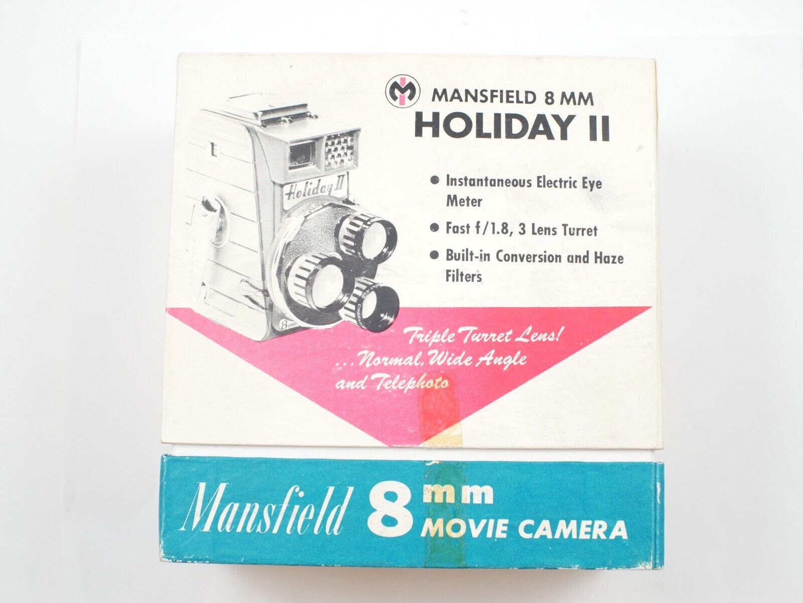 Mansfield Holiday II 8mm Movie Camera. Open-box condition! Fully Functional