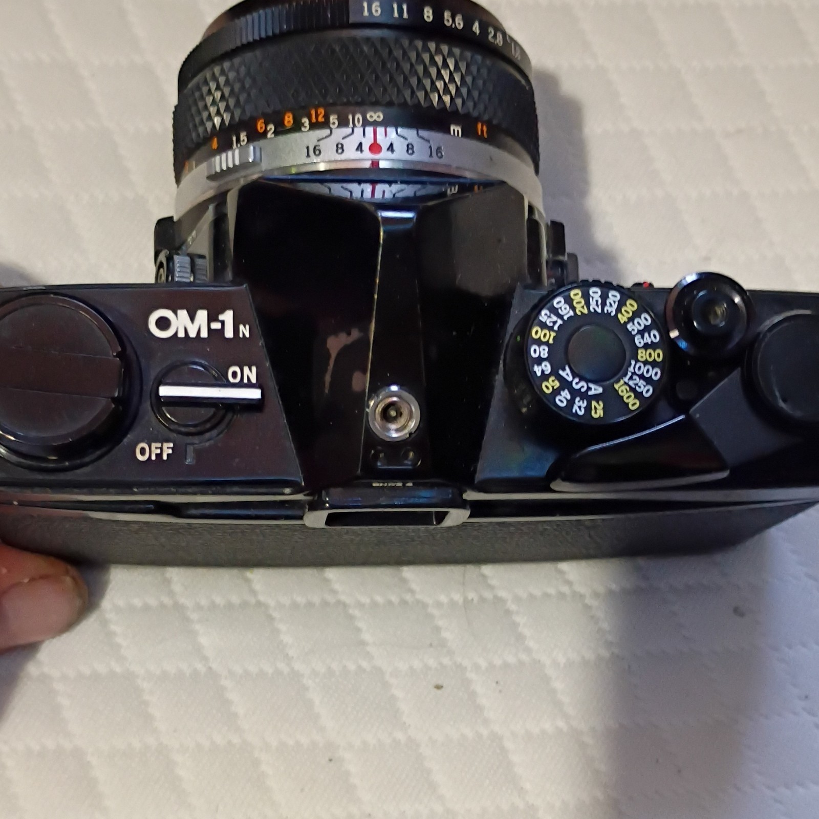 Olympus OM-1N Black 35mm SLR Film Camera w/ Zuiko Auto-S 50mm f/1.8