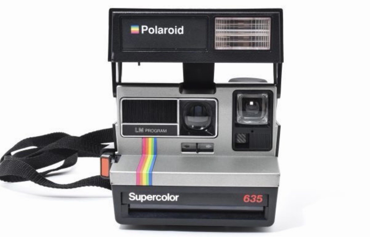 Vintage Polaroid Supercolor 635 Instant Camera Rainbow Stripe 🌈