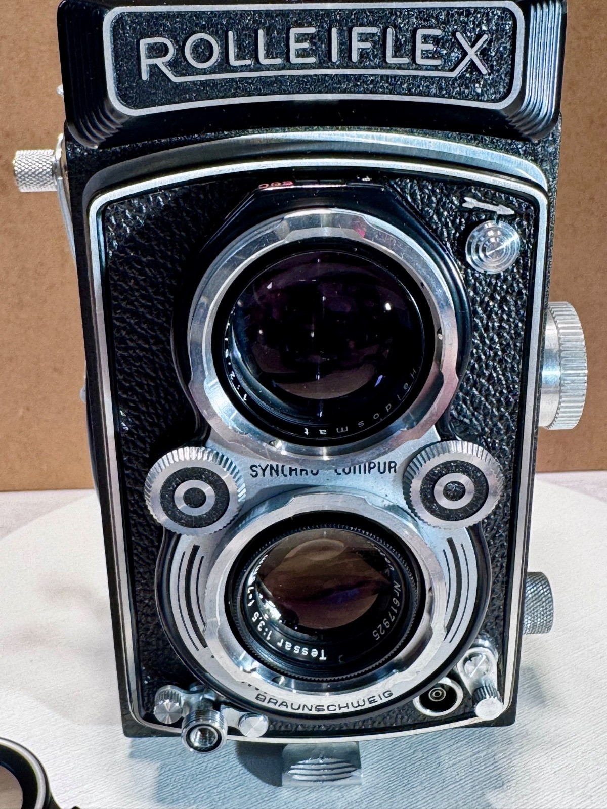 1951-1954 Original Rolleiflex 3.5A M-X Sync K4A 1:3.5/75mm w/Case & attachments