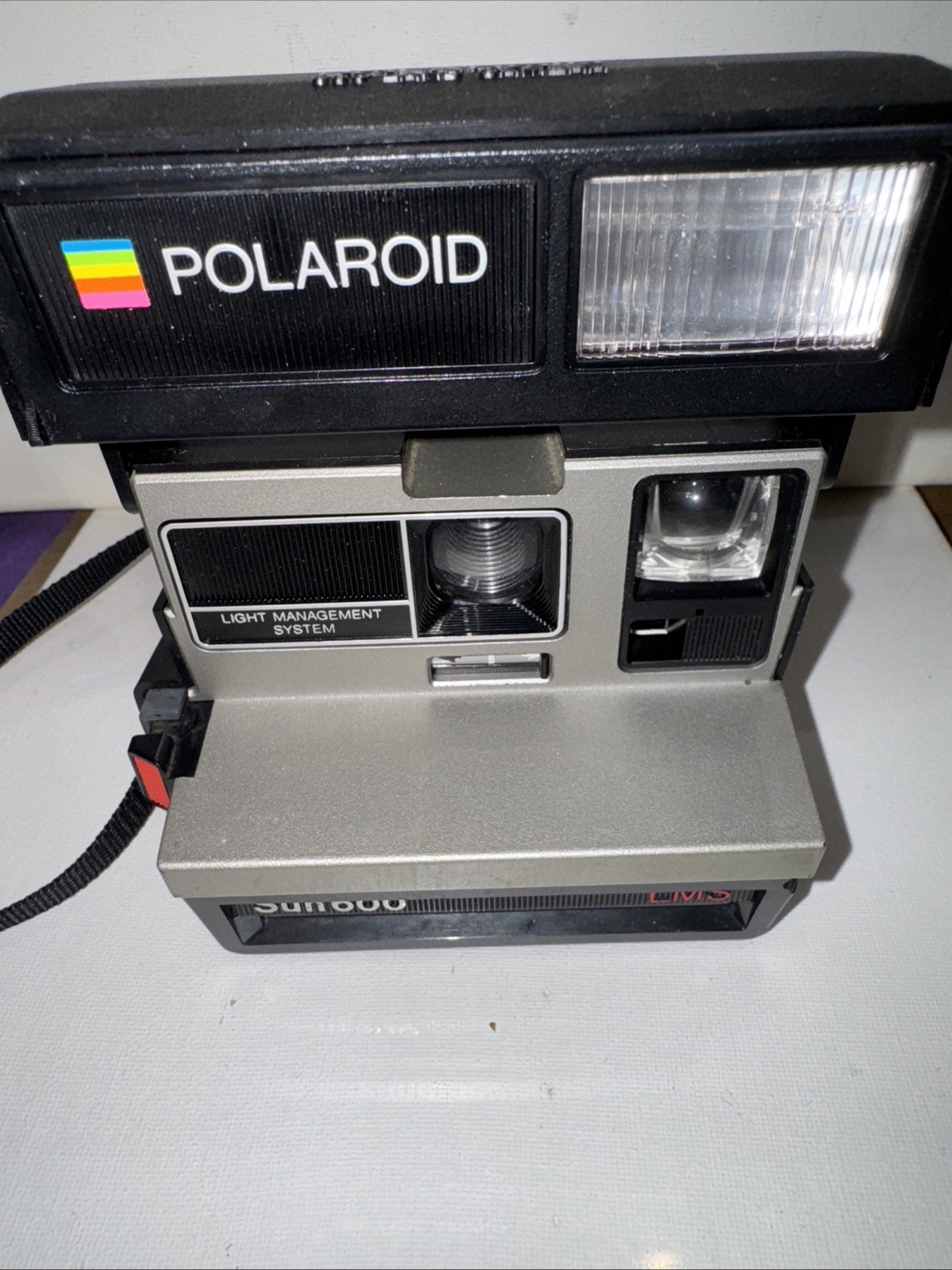 Polaroid Sun 600 LMS Instant Film Camera With Strap used