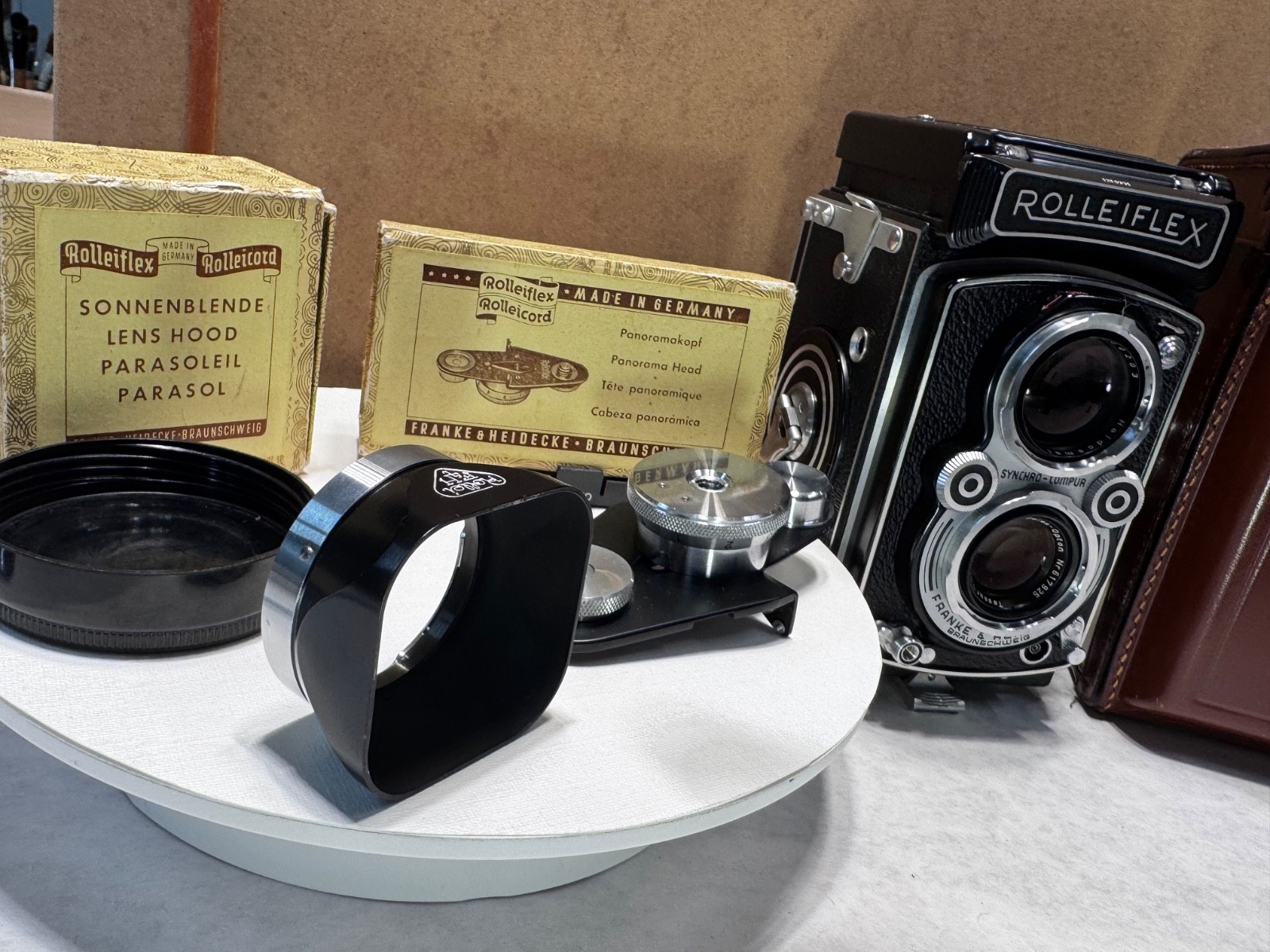 1951-1954 Original Rolleiflex 3.5A M-X Sync K4A 1:3.5/75mm w/Case & attachments