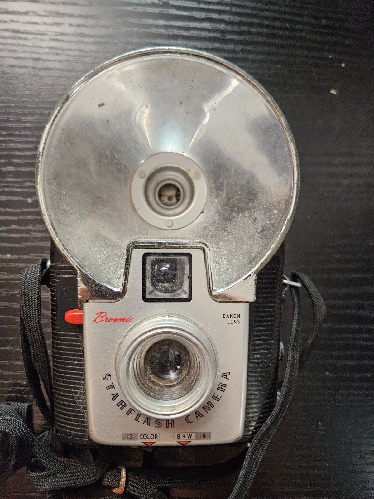 Kodak Brownie StarFlash Camera W/ Strap & Box. Shutter Works. Flash Untested.