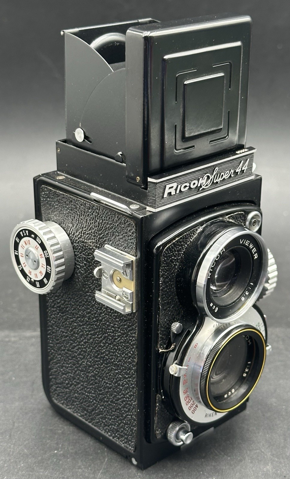 Vintage Ricoh Super 44 TLR Film Camera 4×4 Japan Riken