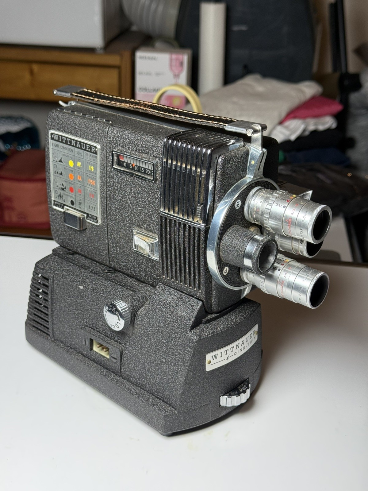 VTG Wittnauer WD 400 8mm Cine Twin Movie Camera Projector + Case Accessories