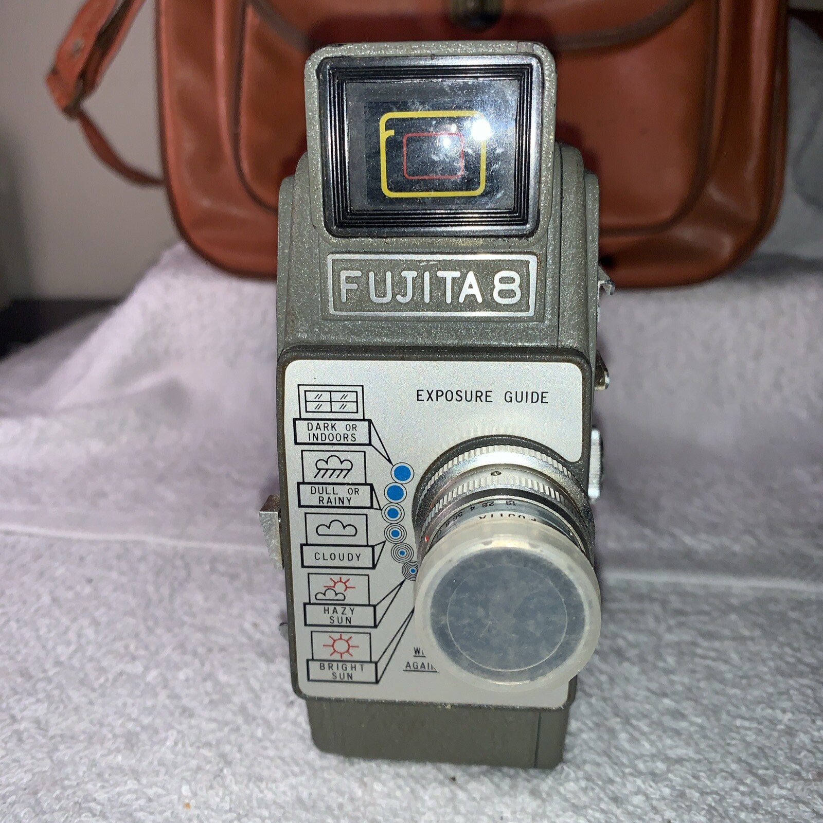 Fujita 8 Movie Vintage 1961 Camera w/ Conversion Lens Set Leather Bag & Manuel