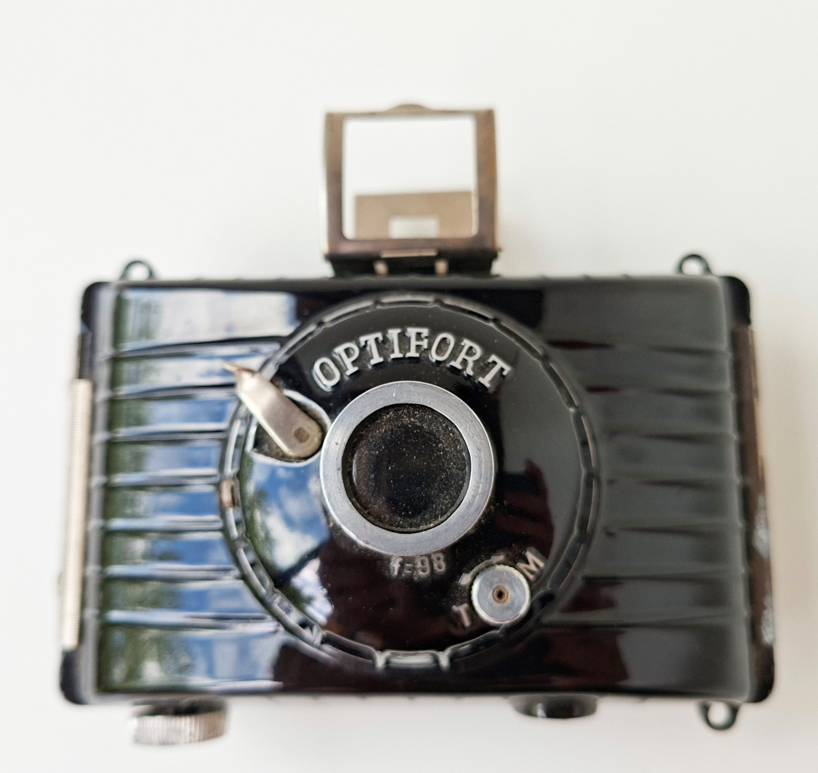RARE VINTAGE HUNGARIAN OPTIFORT 120 FILM CAMERA (c. 1949-1950) Art Deco
