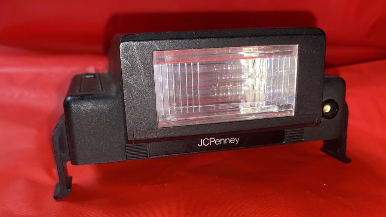 Vintage JCPenney Polaroid One Step~Electronic Strobe Flash~Hong Kong~UNTESTED