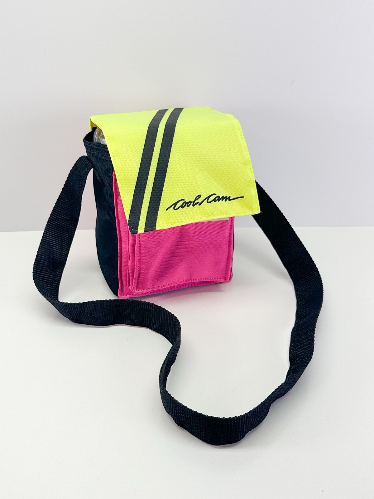 *MARKED SAMPLE* Prototype Employee Polaroid Pink Yellow Cool Cam Case Bag VTG